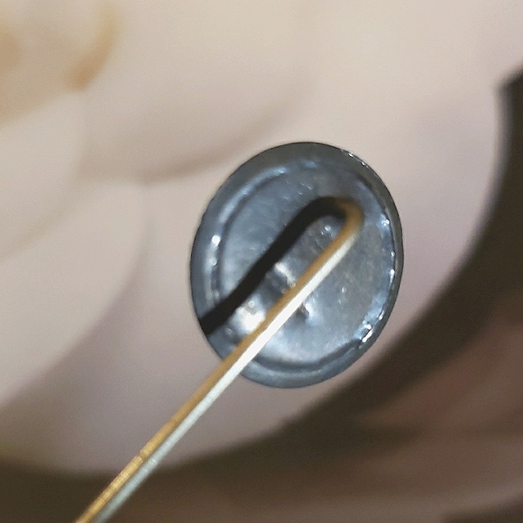 Antique Blister Pearl Sterling Stickpin - Picture 5 of 6